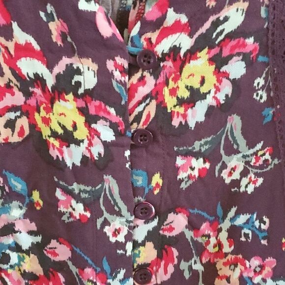 VERA BRADLEY Floral Trapeze Tunic - Size Large - Picture 4 of 7